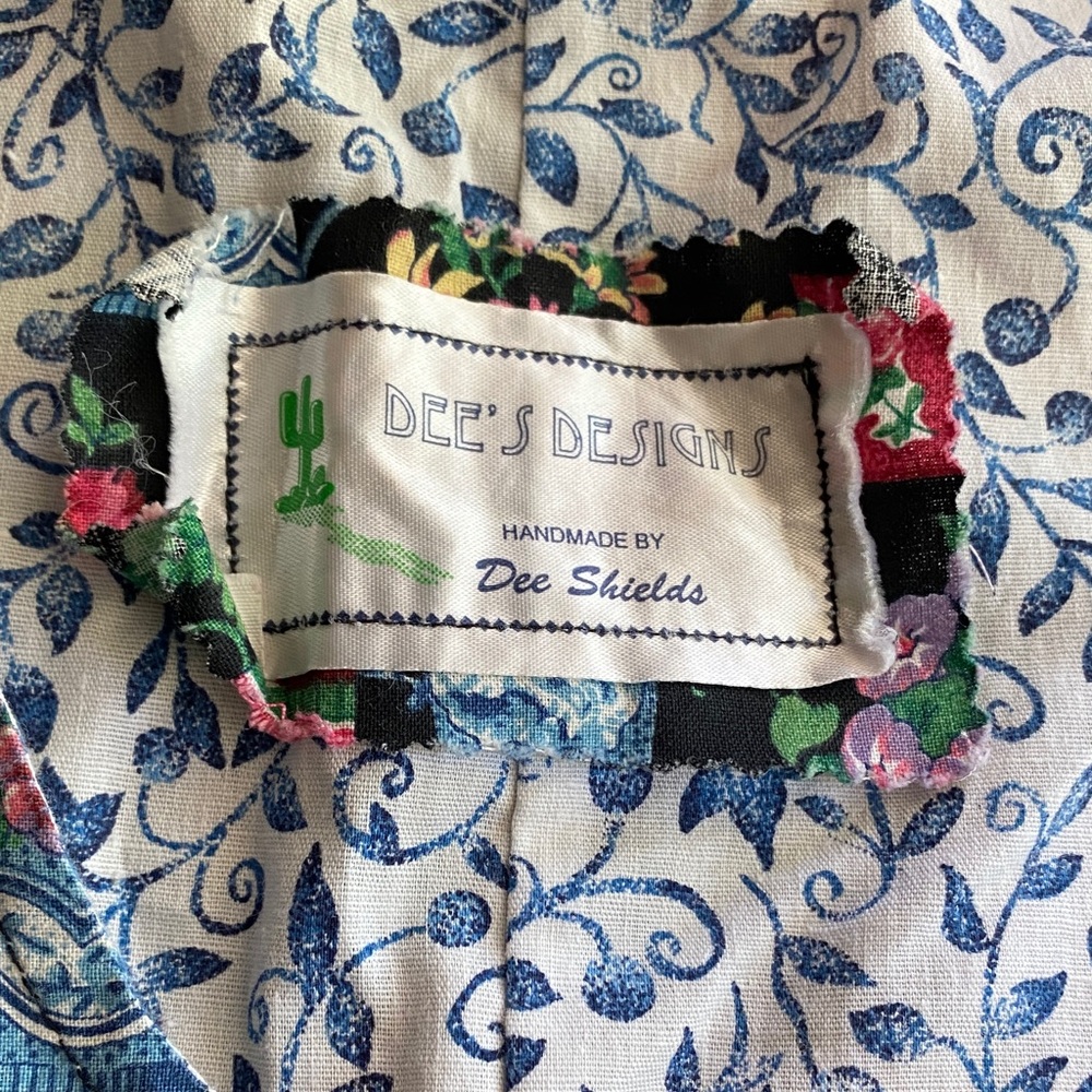 Dee's Designs Handmade Floral Maxi Dress Sleeveless Size Large Teacher Cottage - Picture 4 of 4